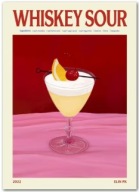 Plakat „Cocktail Bar Aesthetic” – Retro Plakaty z Drinkami