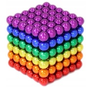 Neocube klocki magnetyczne kulki 5mm Tęcza Kolorowe Zabawka 216szt. PREZENT