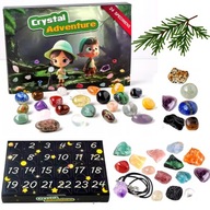 KALENDARZ ADWENTOWY Z KRYSZTAŁAMI MINERAŁAMI KAMIENIE 24 DNI NA PREZENT