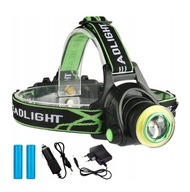 Latarka czołowa LED COB akumulatorowa 230° USB turystyczna