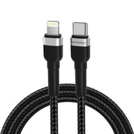 Kabel Wozinsky USB-C do Lightning PD 30W 1m czarny