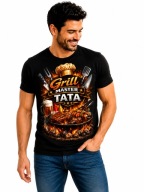 Koszulka Męska Grill Master Tata Śmieszny T-shirt Prezent Dla Taty L