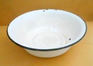 Miska emaliowana metalowa biała 36 cm, zabytek