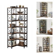 REGAŁ NAROŻNY TRIBESIGNS RETRO DREWNIANY LOFT 60X200X60CM BIBLIOTECZKA STYL