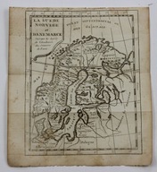 Szwecja Norwegia Dania Skandynawia Mapa Buffier 1744 r