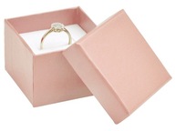 NOWE pudełko, opakowanie różowe, pastelowy różowy pierścionek, kolczyki