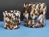 2 x Wazon Osłonka szkło artystyczne