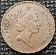 *WIELKA BRYTANIA [0153] *2 Pence 1988 TWO PENCE *ELIZABETH II