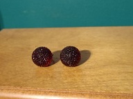 Oryginalne bordowe klipsy retro