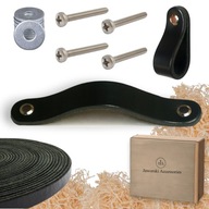 UCHWYT UCHWYTY SKÓRZANY SKÓRZANE MEBLOWE RĄCZKA 2,5CM SZEROKI LEATHER 128MM