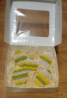 Jajka pisanki szydełkowe, rękodzieło zestaw 5 szt.