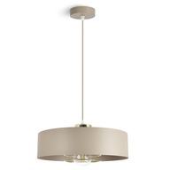 Lampa Sufitowa Wisząca Żyrandol Beżowy Złoty E27 LED Nowoczesny Design