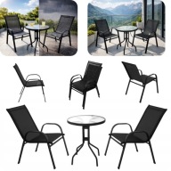 MEBLE OGRODOWE WODOODPORNE ZESTAW TARAS BALKON KOMPLET STOLIK + 2 KRZESŁA