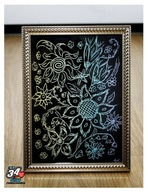 Agata Kłoczko rękodzieło rysunek oprawiony w ramkę