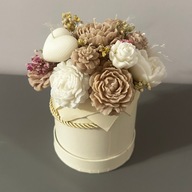 FLOWER BOX ze świec sojowych NA PREZENT Urodziny Imieniny FLOWERBOX BOHO