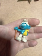 Stara Zabawka Żołnierzyk PRL Chory Smerf Peyo