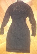 Czarna sukienka koronkowa gołe plecy M/L