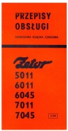 Zetor 5011, 6011, 6045, 7011, 7045 - instrukcja obaługi ciągników PL