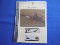 **WWF DDR - WYDRA - SERIA 4 ZNACZKÓW, 4 KOPERTY, 4 KARTY MAKSIMUM