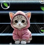 Zapach 2D KOTEK do samochodu na kratkę nawiewu DZIEŃ KOBIET