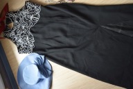 * C & A * SUKIENKA KOKTAJLOWA DŁUGA CZARNA _42