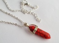 PORZĄDNY WISIOR NATURALNY KAMIEŃ KORALOWIEC