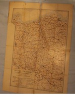 MAPA - POLSKA ZACHODNIA - POZNAŃ 1945 rok - DO RENOWACJI, POTARGANA, STARA