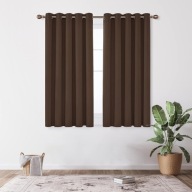 Zasłony 2 szt. zaciemniające oczka chroni przed zimnem 138x168cm Deconovo