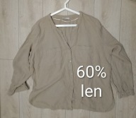 Bluzka vrs 50 len lniana xxxl /xxxxl plus size