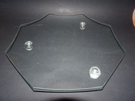 Szklana patera na ciasto, talerz, półmisek szklany