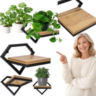 KWIETNIK NAŚCIENNY NA KWIATY ROŚLINY WISZĄCY PÓŁKA DONICZKĘ METALOWY