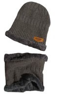 Komplet ocieplana czapka z kominem