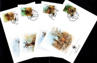 Mozambik / 4 Koperty FDC / 1244-1247 ( WWF - Fauna - Bawolec ) 1991 r.