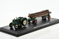 Traktor MAN 4 S 2 mit Langholzanhänger 1/43 SCHUCO 02732