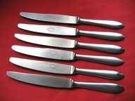 GERLACH : NOŻE obiadowe wz. KROPLA WODY : Te CIĘŻKIE komplet 6 sztuk ...!!!