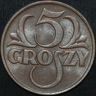 5 groszy 1928 - menniczy egzemplarz