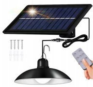 LAMPA LED SOLARNA POKOJOWA WISZĄCA OGRODOWA ŻYRANDOL Z PILOTEM CZUJNIKI