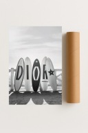 Plakat bez ramy 50x70cm Dior Surf Moda Plaża Luksus Glamour Retro Design