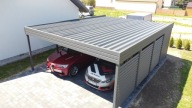 Wiata Garażowa z Pomieszczeniem Gospodarczym 6X8 !! Carport Metalowy Stal