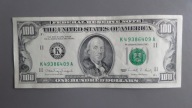 BANKNOT 100 DOLARÓW USA 1990 STAN 1, I, UNC, UNCIRCULATED GRATKA DO KOLEKCJ