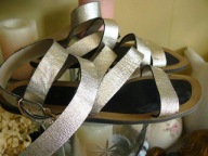 NEXT sandały rzymianki stare złoto skóra 37 24 cm