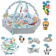 MATA EDUKACYJNA MIĘKKA DUŻA INTERAKTYWNA 4w1 ZABAWKI PODUSZKA PIŁKI GRYZAK