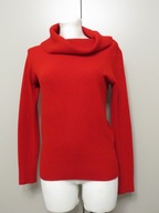 Golf sweter damski czerwony rozmiar S długi rękaw