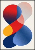 A2 PLAKAT ABSTRAKCYJNY GEOMETRYCZNY PŁYNNE KOLOROWE KSZTAŁTY NOWOCZESNY