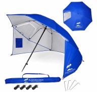 PARASOL PLAŻOWY NAMIOT 2W1 240CM UV50 + Z OSŁONAMI NIEBIESKI