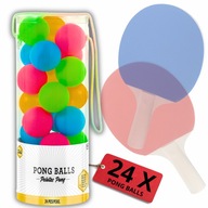 Piłeczki do Ping/Beer Ponga Tenisa Stołowego Kolorowe NEON 24 szt Trening