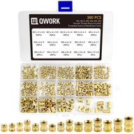 380x MOSIĘŻNA WKŁADKA GWINTOWANA M2 M2.5 M3 M4 M5 M6 GWINT ZESTAW