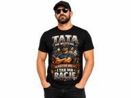 T-shirt Tata Wie Wszystko Śmieszna Koszulka dla Ojca Prezent roz. XL