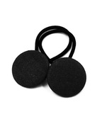 Momilio handmade Gumki do włosów lniane czarne kolekcja Linen