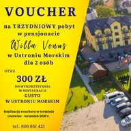 3-dniowy pobyt w Willa Venus oraz 300 zł do restauracji w Ustroniu Morskim